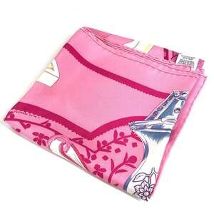 HERMES Pink Silk Scarf